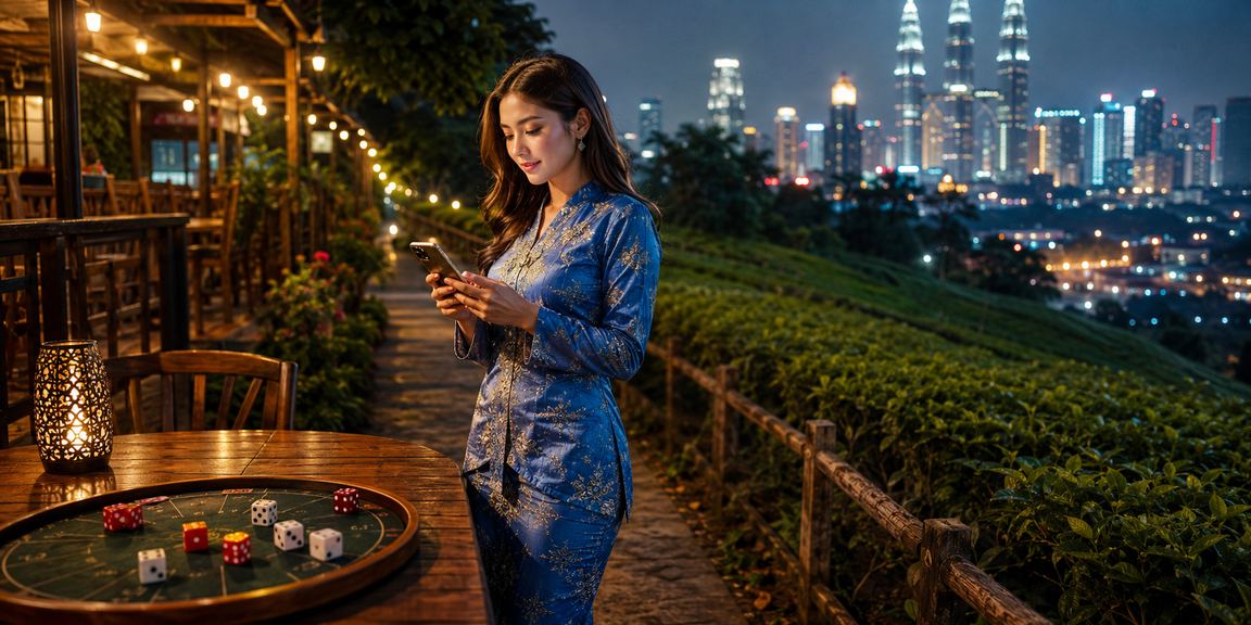 Permainan dadu dalam talian dengan pakaian baju kurung di Petaling Jaya